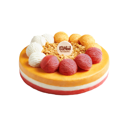 تورتة ايس كريم فواكه كبير