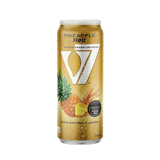 V7 Pineapple Sparkling Drink - 300ml - مشروب غازي V7 بنكهة الأناناس - 300 مللي