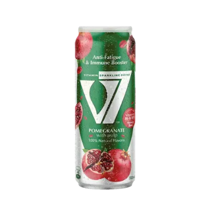 V7 Sparkling Drink - Pomegranate Flavor - 300ml - في 7 مشروب فوار - نكهة الرمان - 300 مللي