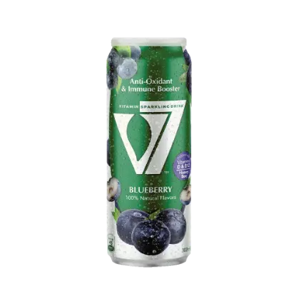 V7 Blueberry Sparkling Drink - 300ml - مشروب غازي V7 بنكهة العنب البري - 300 مللي